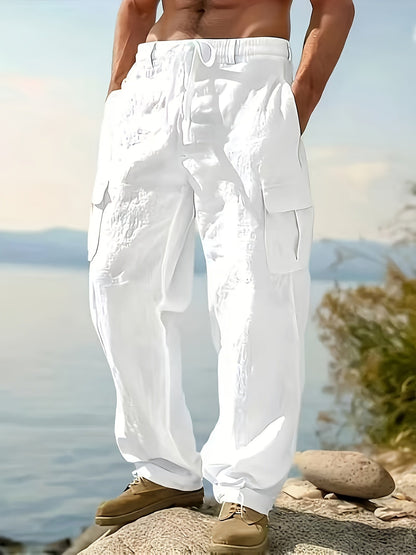 Men's Wide Leg Pants - Drawstring Waist – view 11