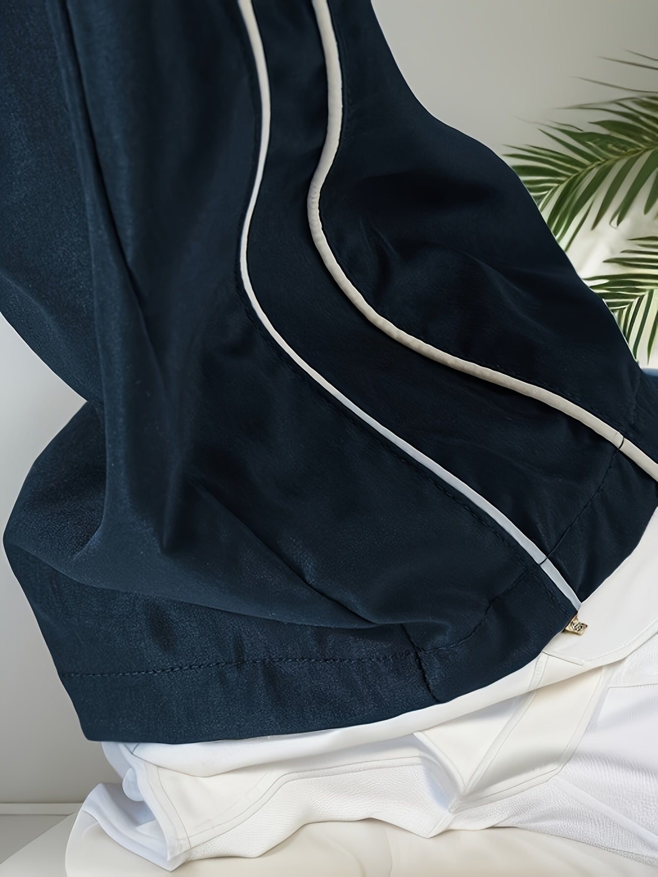 Men's Wide Leg Pants - Drawstring Waist Workwear Style – view 8