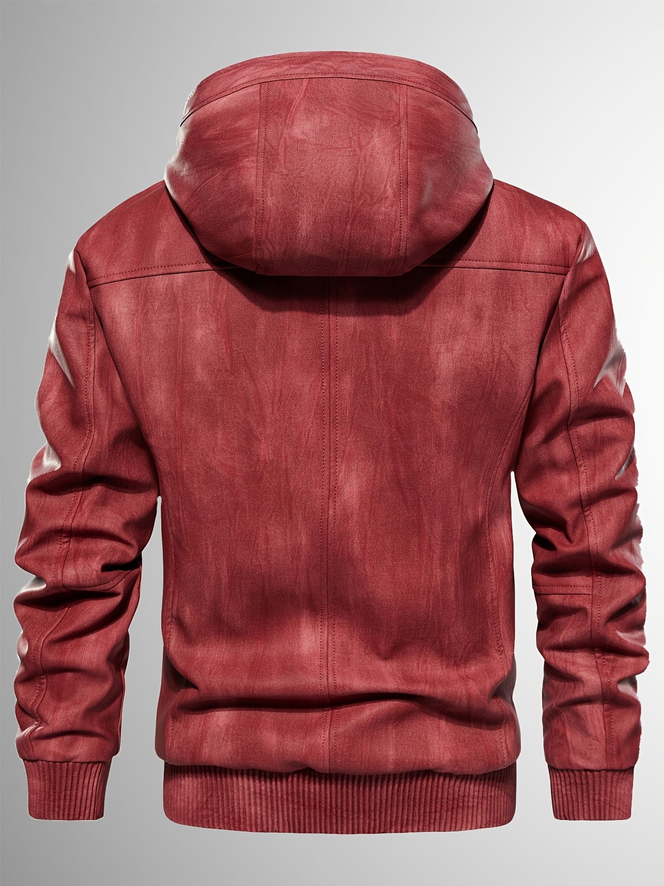 Men's Windproof Faux Leather Pullover Jacket – view 6