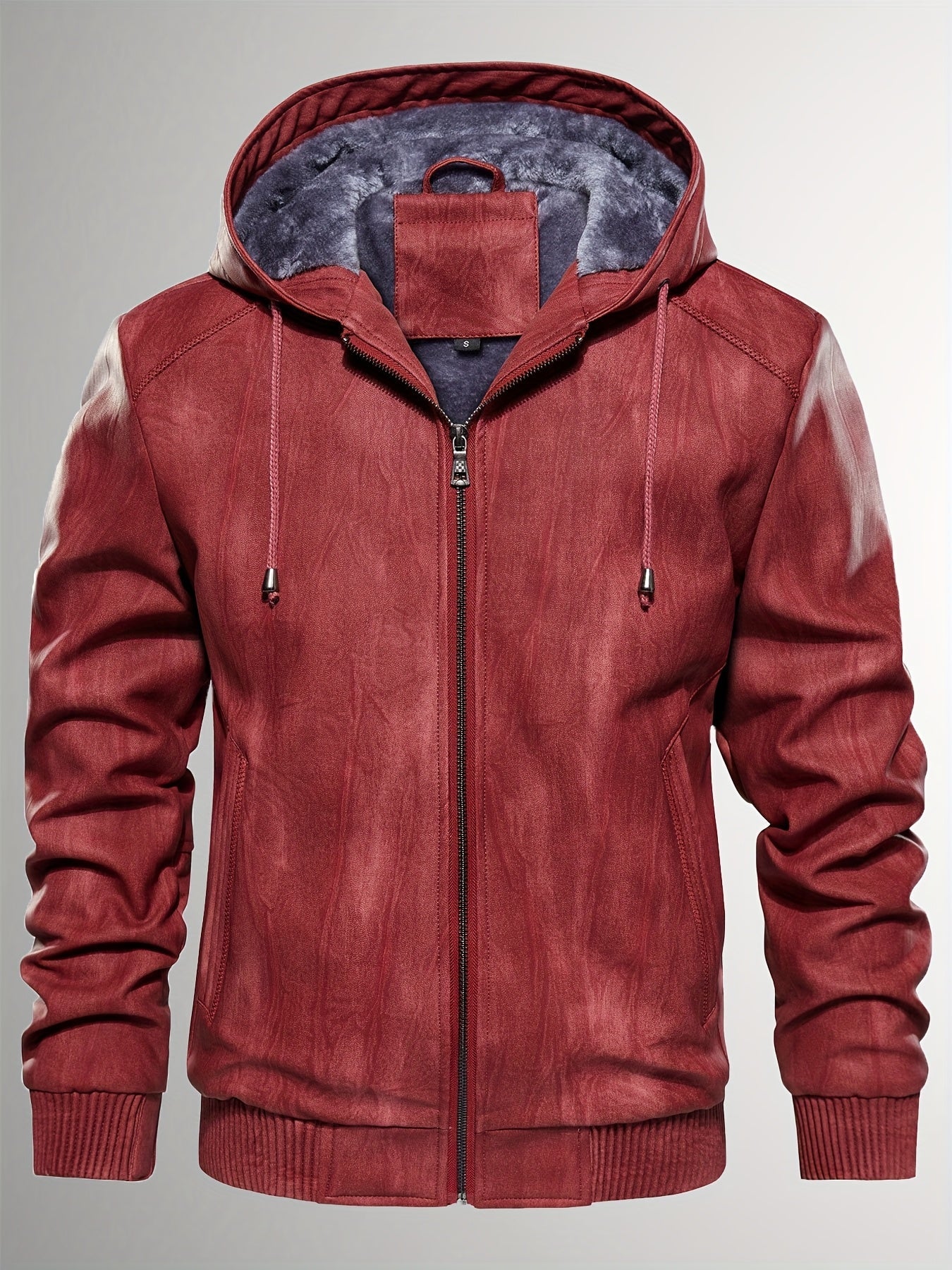 Men's Windproof Faux Leather Pullover Jacket – view 13