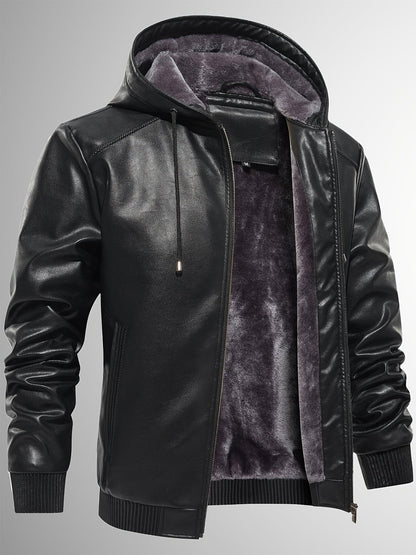 Men's Windproof Faux Leather Pullover Jacket – view 15