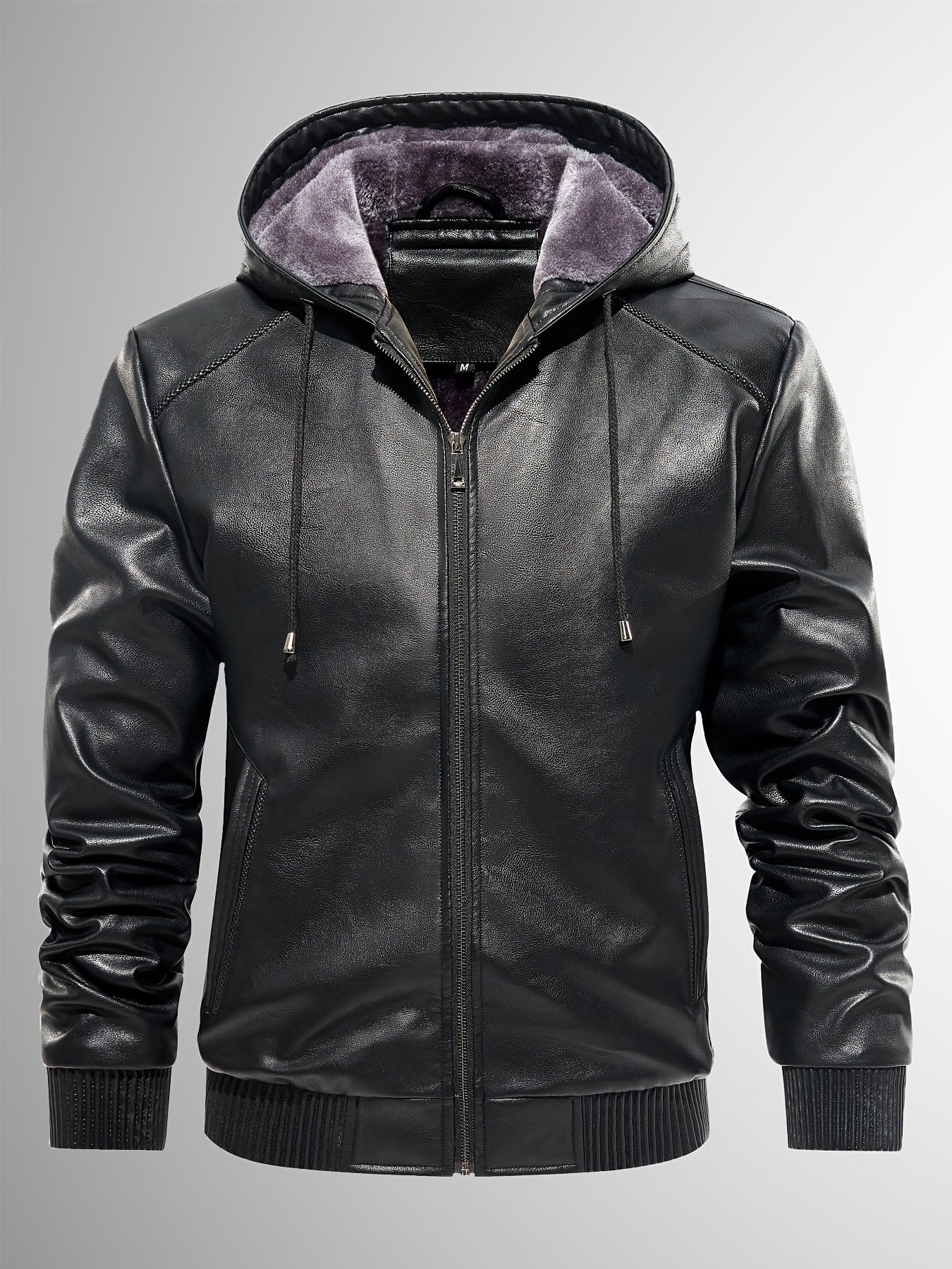 Men's Windproof Faux Leather Pullover Jacket – view 16