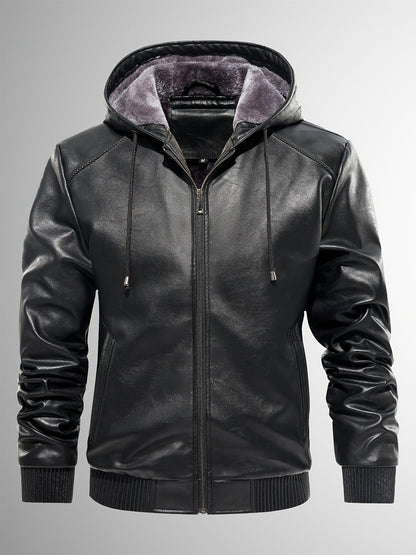 Men's Windproof Faux Leather Pullover Jacket – view 16