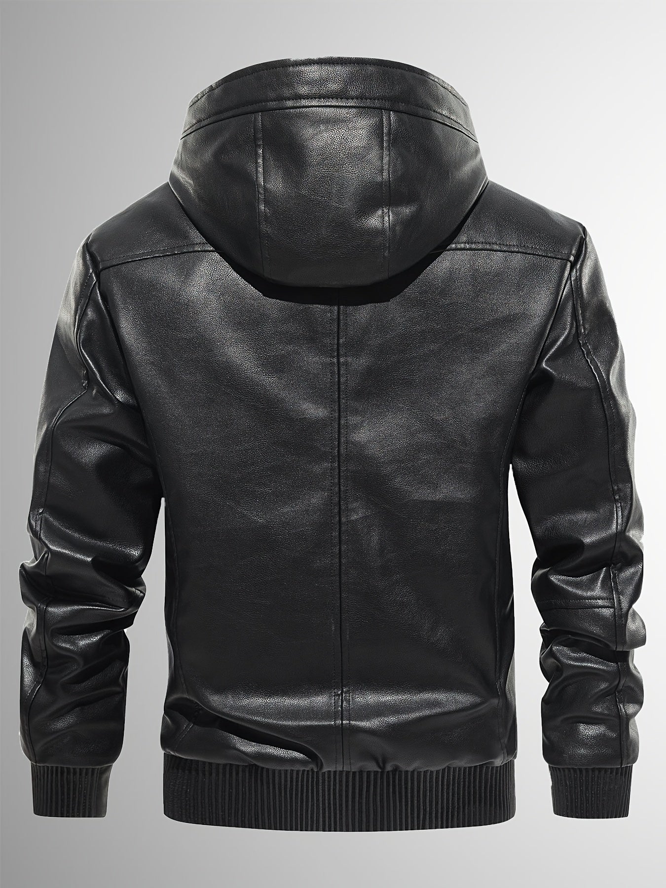 Men's Windproof Faux Leather Pullover Jacket – view 17