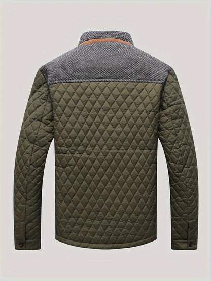 Men's Windproof Plaid Button-Front Jacket – view 4