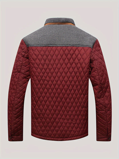 Men's Windproof Plaid Button-Front Jacket – view 10
