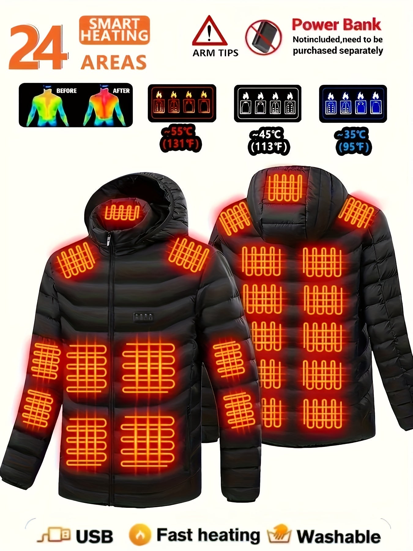 Men's Windproof Pullover Jacket – Black – view 9