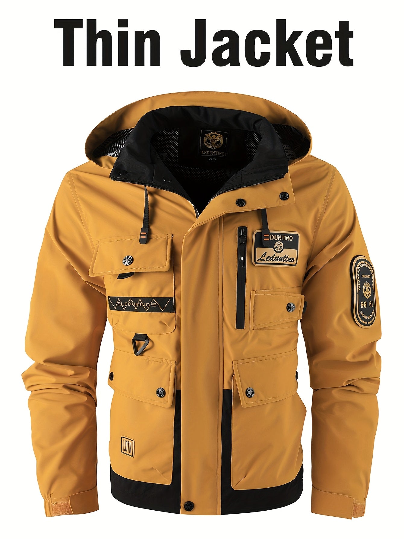 Men's Windproof Pullover Jacket – Ivory White – view 9