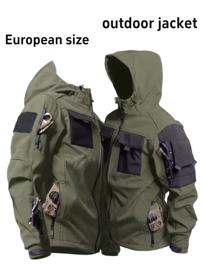 Men's Windproof Zip-Up Coat – Color C / Color B – view 2