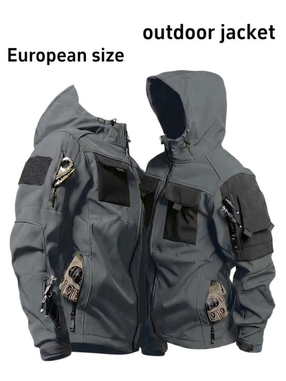 Men's Windproof Zip-Up Coat – Color C / Color B – view 3