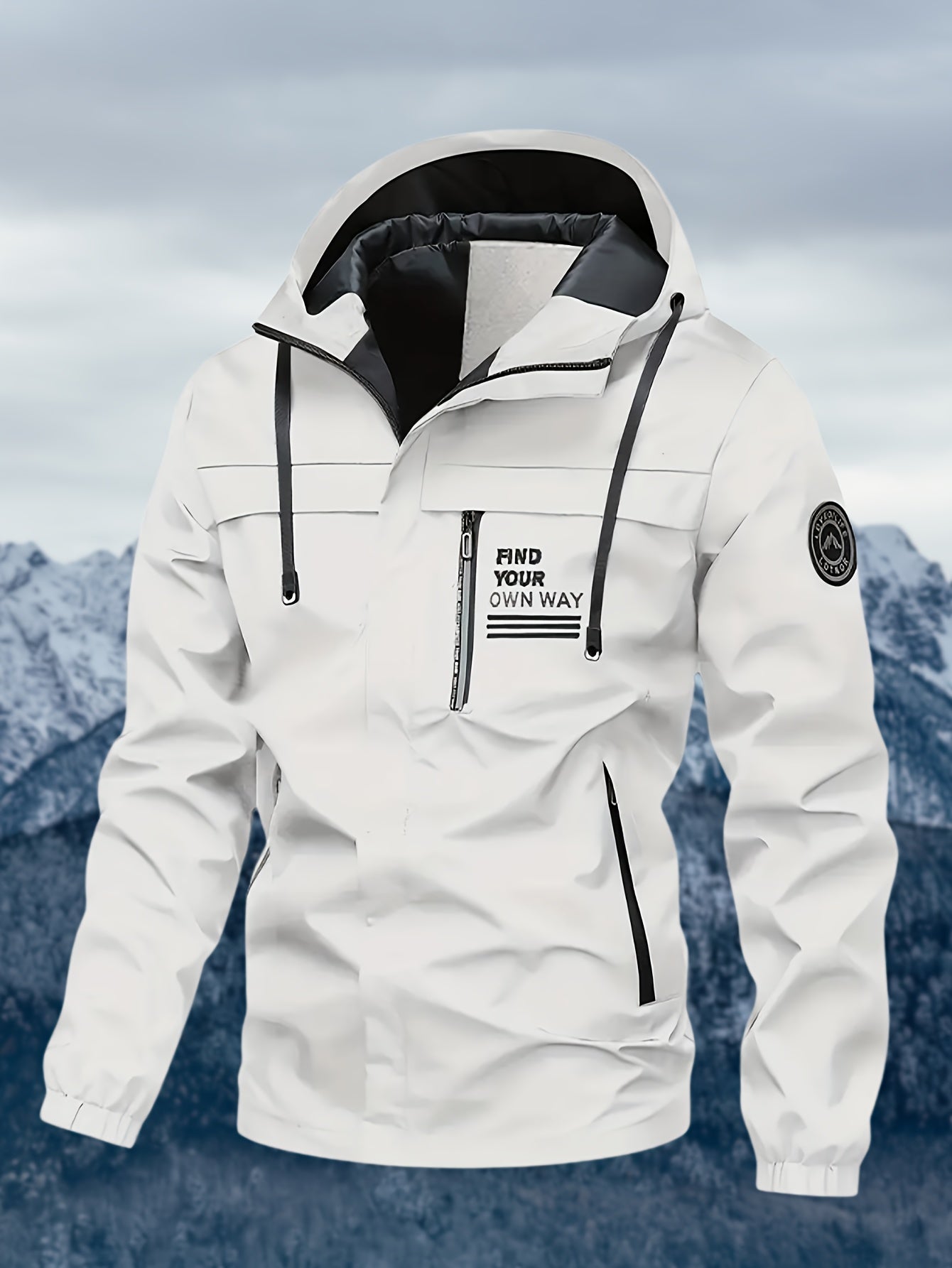 Men's Windproof Zip-Up Coat – Sizes S–XXL – view 2