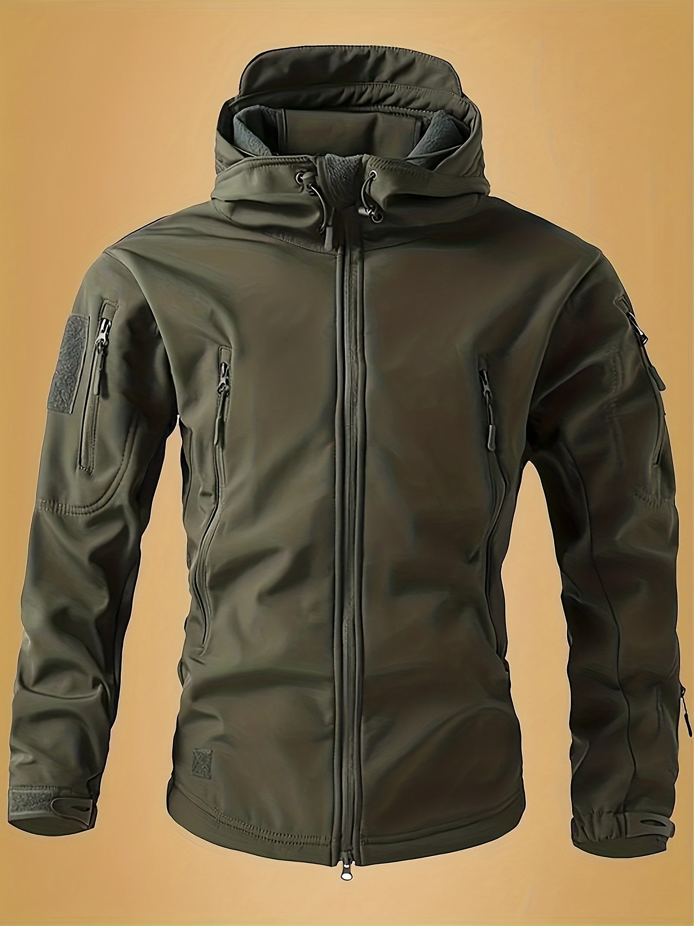 Men's Windproof Zip-Up Coat – Sizes S–XXXL detail view