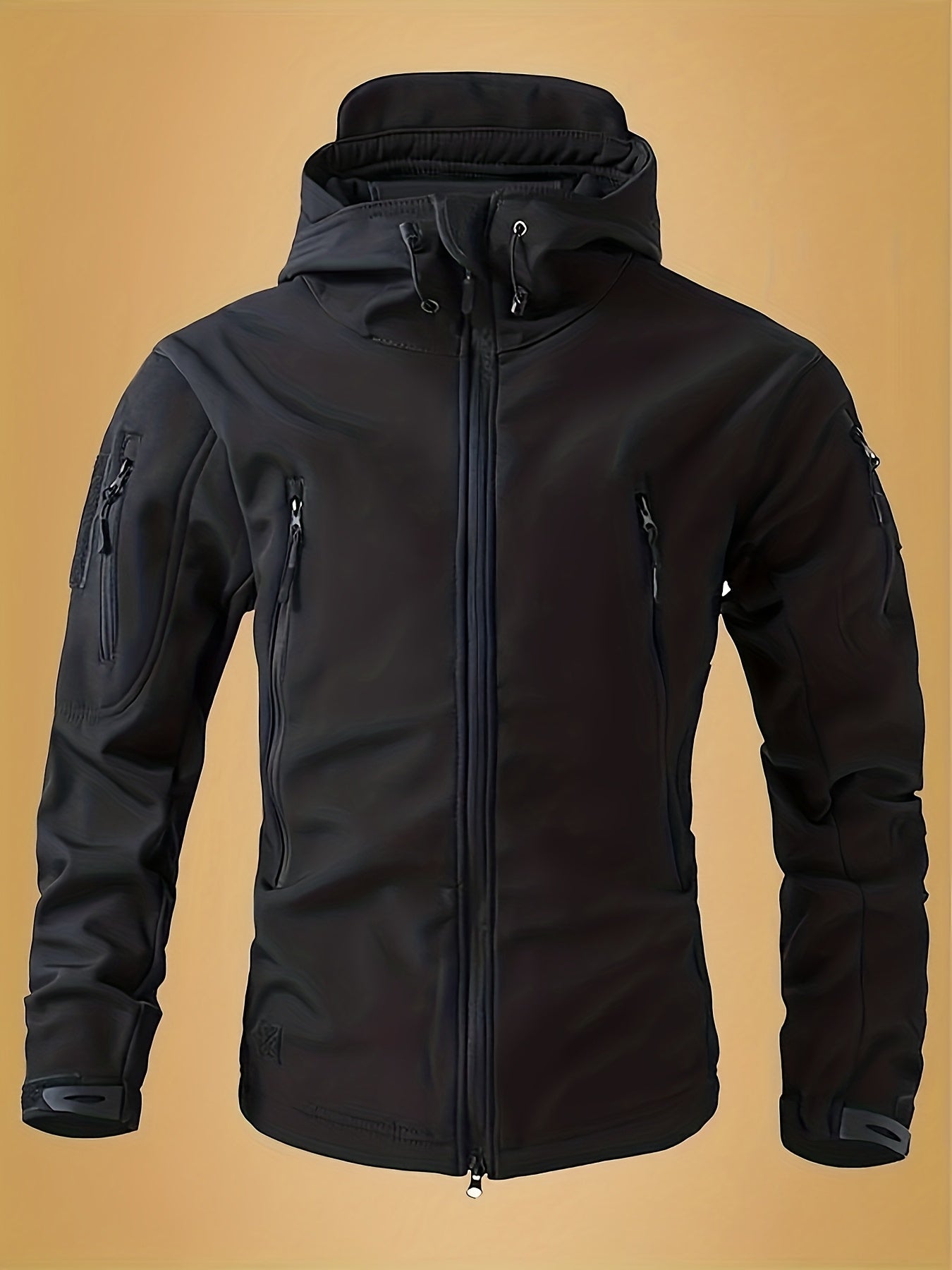 Men's Windproof Zip-Up Coat – Sizes S–XXXL detail view