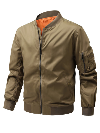 Men's Windproof Zip-Up Jacket – fern green – view 3