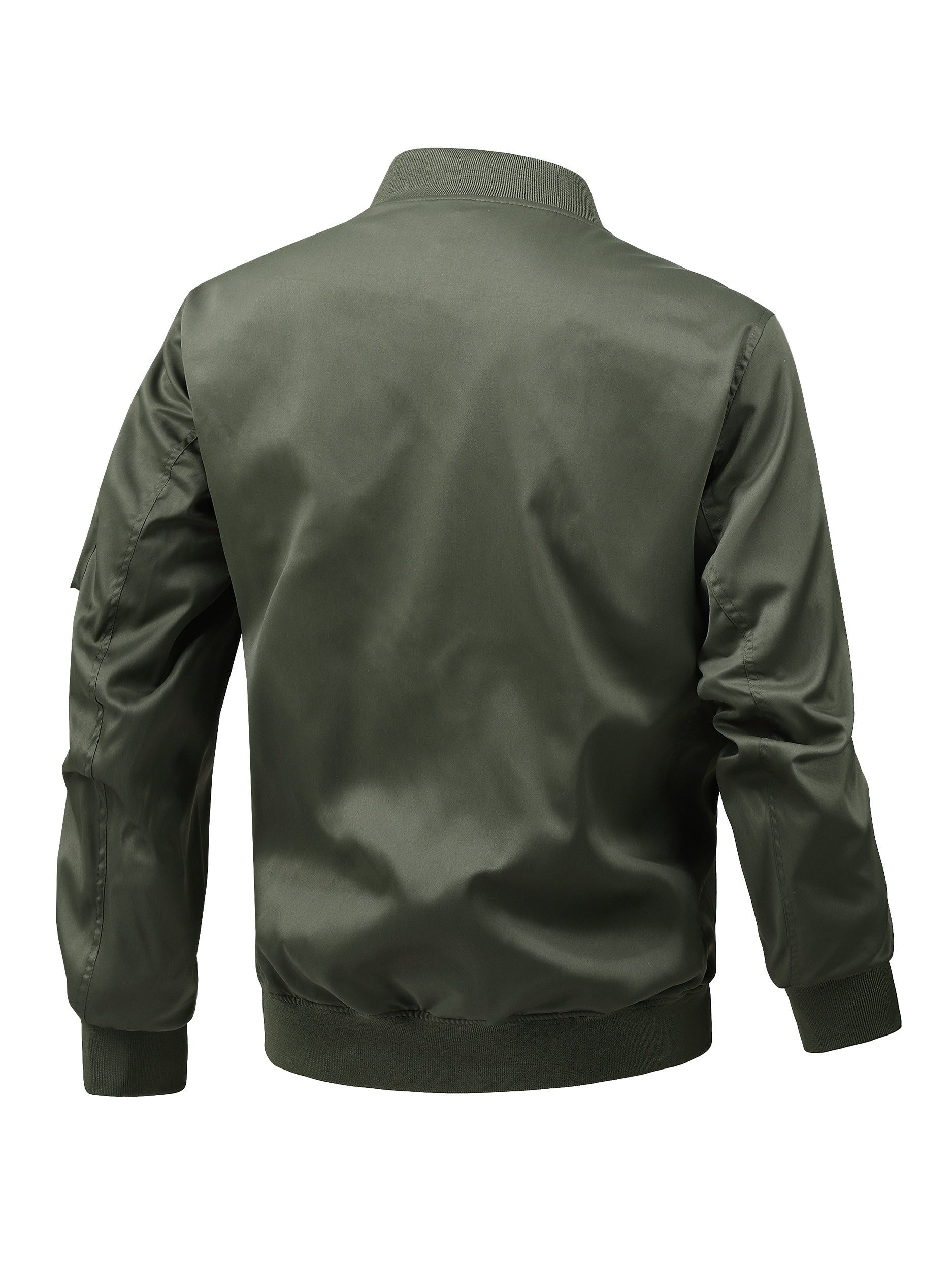Men's Windproof Zip-Up Jacket – fern green – view 5