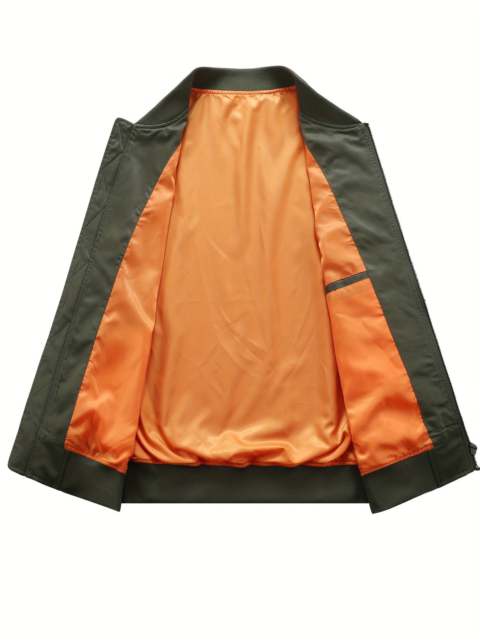 Men's Windproof Zip-Up Jacket – fern green – view 12