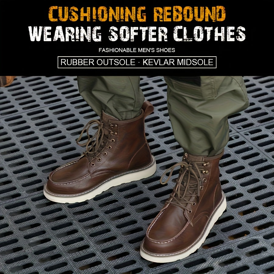 Men's Work & Safety Boots - Puncture Resistant & Non-Slip Sole – Dark Brown – view 9