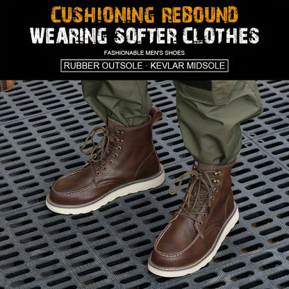 Men's Work & Safety Boots - Puncture Resistant & Non-Slip Sole – Dark Brown – view 9