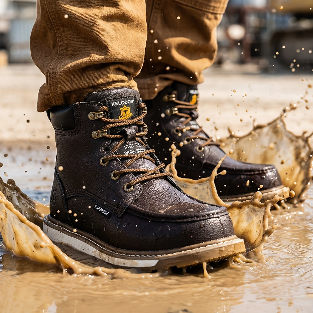 Men's Work & Safety Boots - Steel Toe Protection & Non-Slip Sole – 24-Variant Selection – view 3