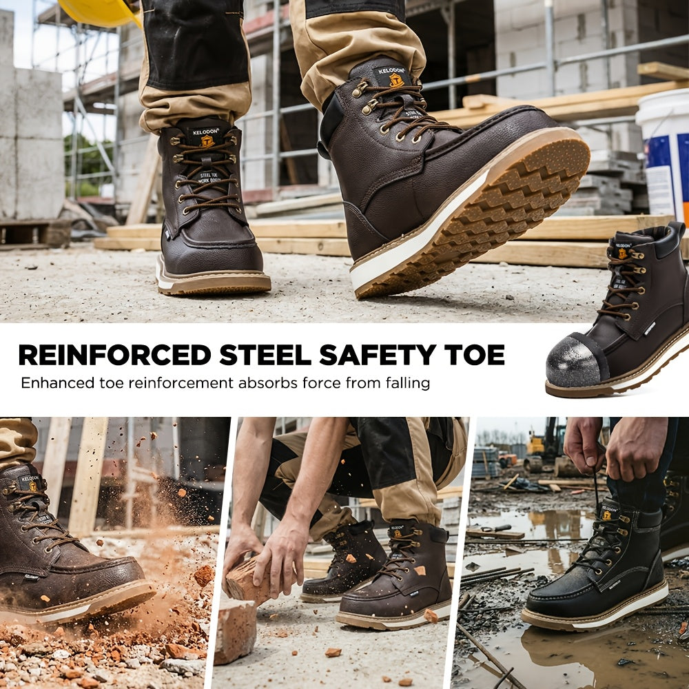 Men's Work & Safety Boots - Steel Toe Protection & Non-Slip Sole – 24-Variant Selection – view 5