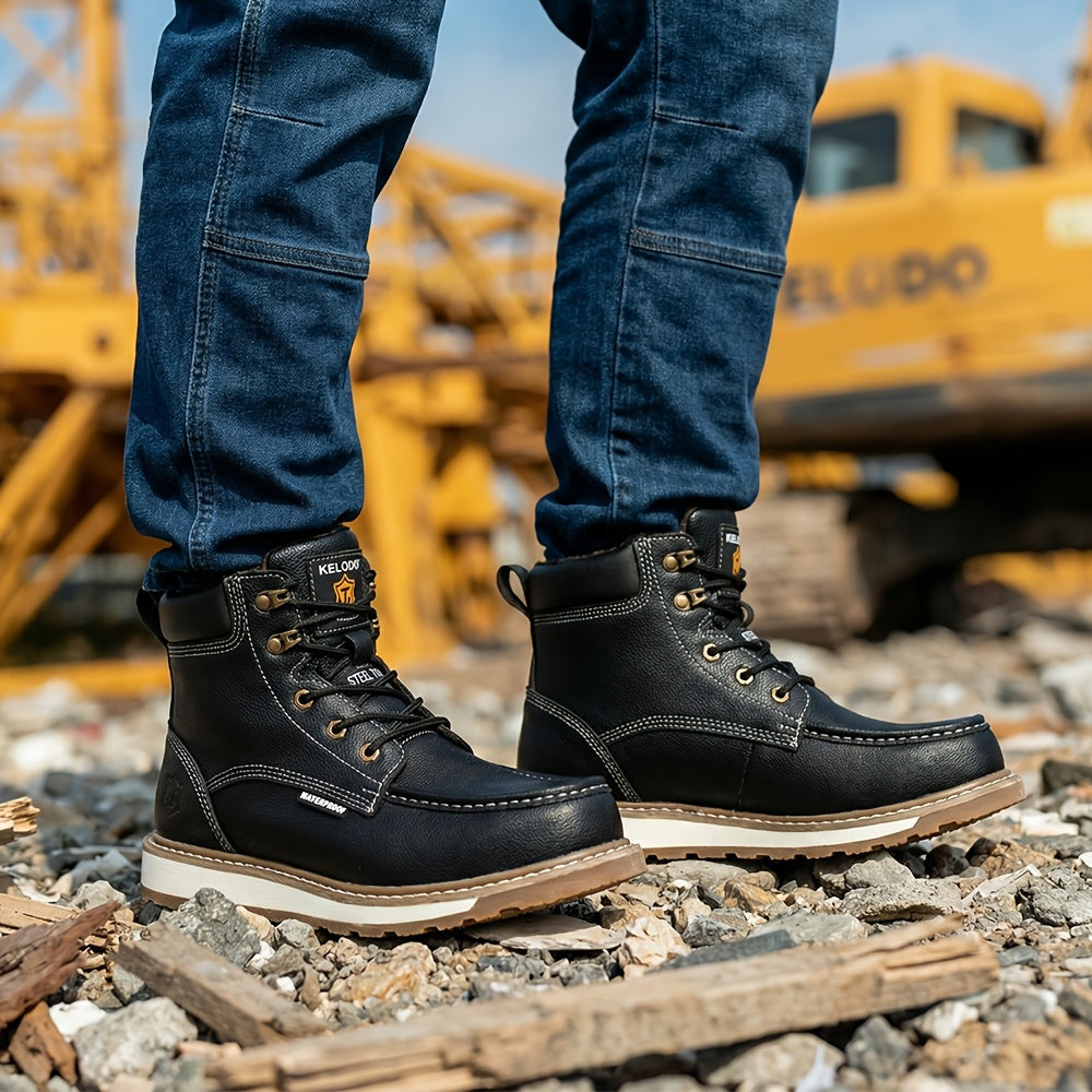 Men's Work & Safety Boots - Steel Toe Protection & Non-Slip Sole – 24-Variant Selection – view 6