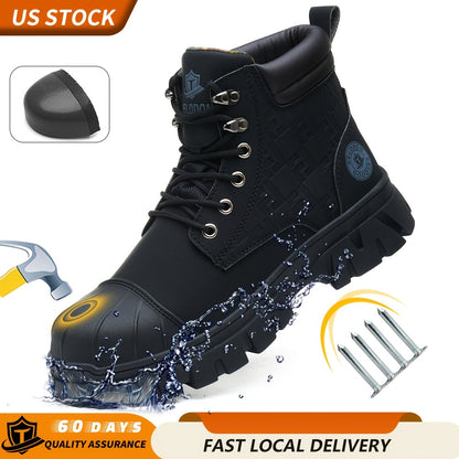 Men's Work & Safety Boots - Steel Toe Protection & Non-Slip Sole – 3-Color Selection – view 31