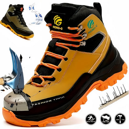 Men's Work & Safety Boots - Steel Toe Protection & Puncture Resistant – Dark Khaki – main product image