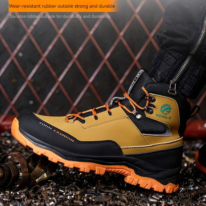 Men's Work & Safety Boots - Steel Toe Protection & Puncture Resistant – Dark Khaki – view 2