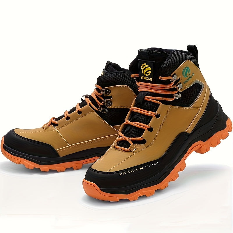 Men's Work & Safety Boots - Steel Toe Protection & Puncture Resistant – Dark Khaki – Khaki option – view 3