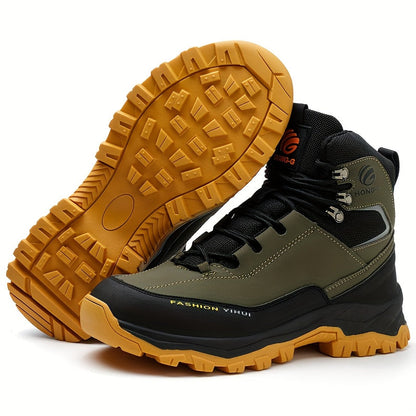 Men's Work & Safety Boots - Steel Toe Protection & Puncture Resistant – Dark Khaki – Khaki option – view 4