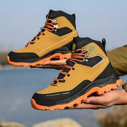 Men's Work & Safety Boots - Steel Toe Protection & Puncture Resistant – Black / Yellowish-brown – view 5