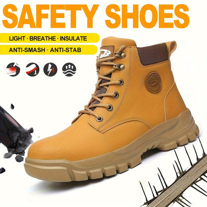 Men's Work & Safety Boots - Steel Toe Protection & Puncture Resistant – Khaki Lace – main product image