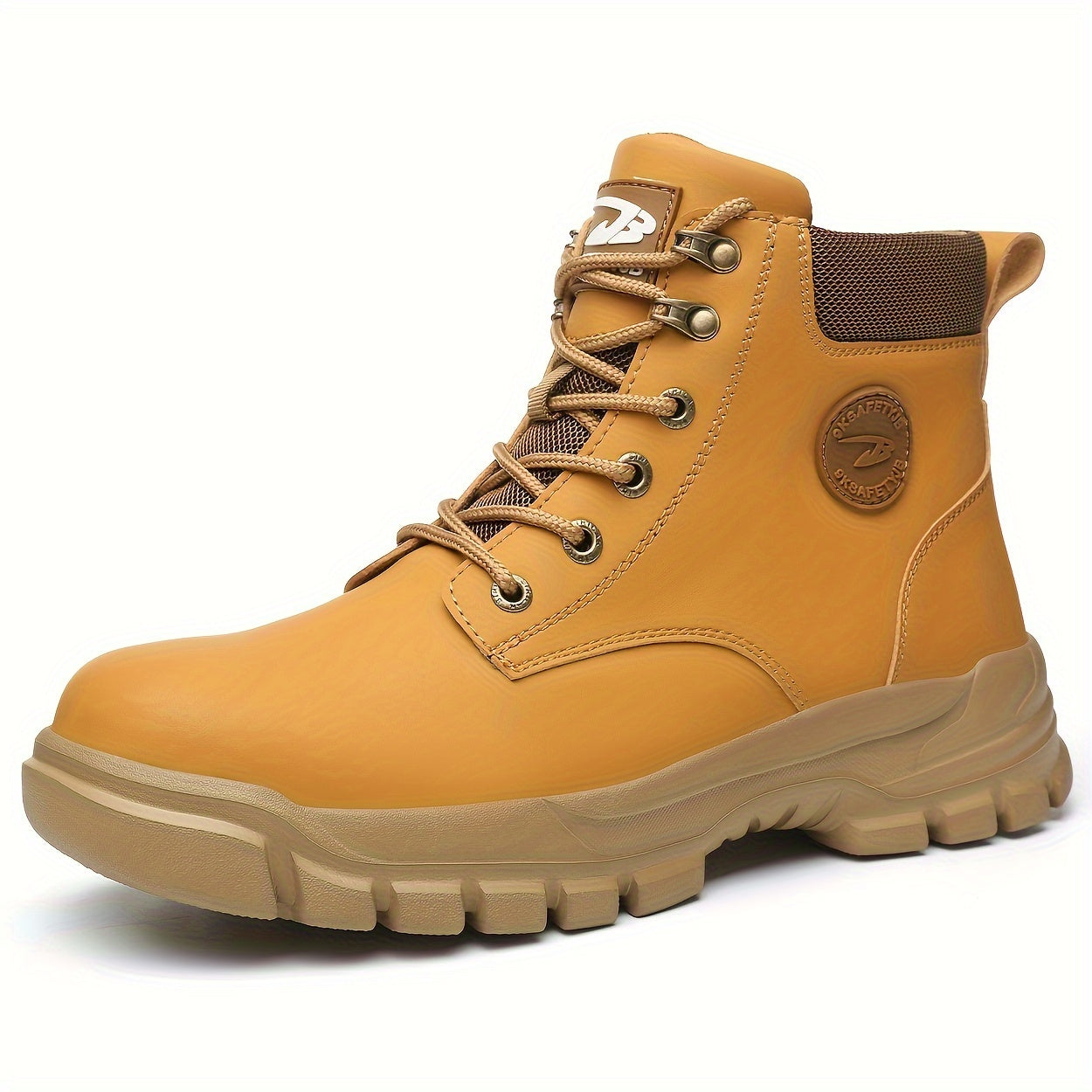 Men's Work & Safety Boots - Steel Toe Protection & Puncture Resistant – Khaki Lace – view 2