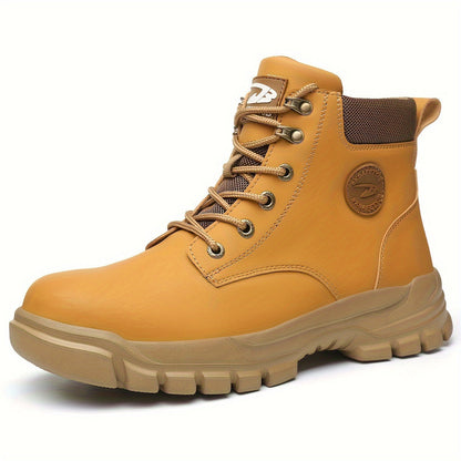 Men's Work & Safety Boots - Steel Toe Protection & Puncture Resistant – Khaki Lace – view 2