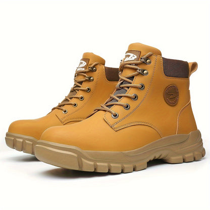Men's Work & Safety Boots - Steel Toe Protection & Puncture Resistant – Khaki Lace – view 14