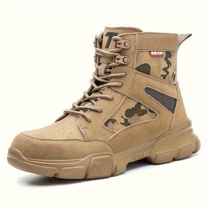 Men's Work & Safety Boots - Steel Toe Protection & Puncture Resistant – 9-Variant Selection – Khaki option – view 3