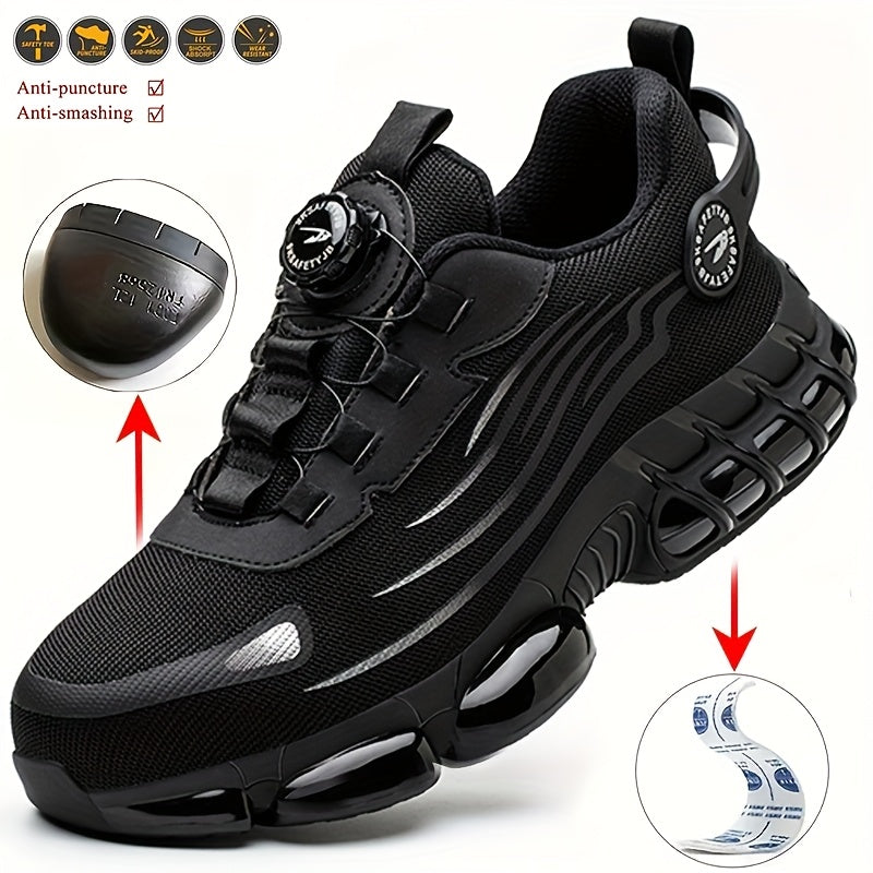 Men's Work & Safety Boots - Steel Toe Protection & Puncture Resistant – Black / Grey – main product image