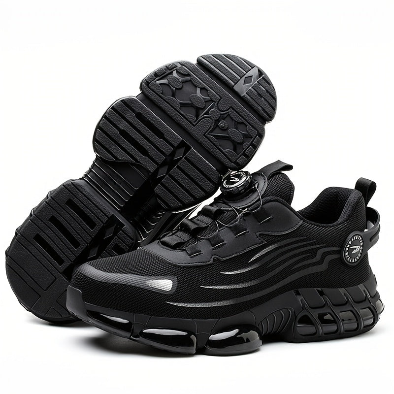 Men's Work & Safety Boots - Steel Toe Protection & Puncture Resistant – Black / Grey – view 2