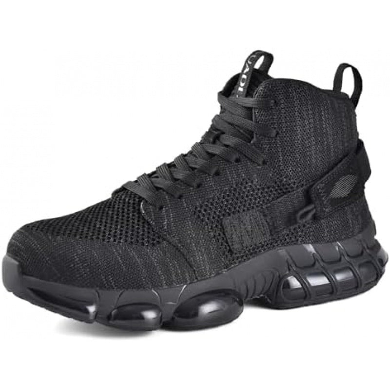 Men's Work & Safety Boots - Steel Toe Protection & Puncture Resistant – Black – Black option – view 2
