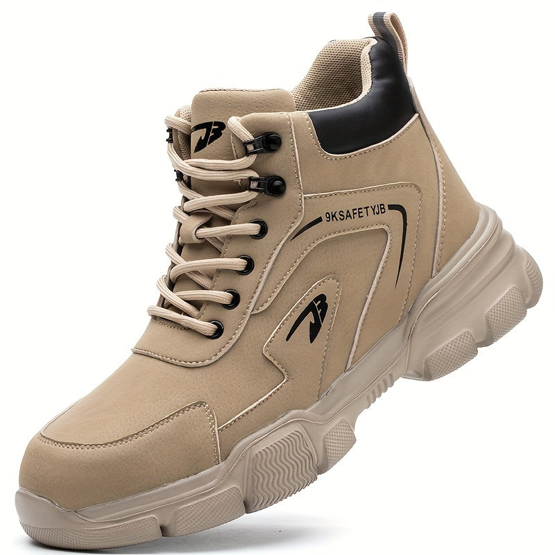 Men's Work & Safety Boots - Steel Toe Protection & Puncture Resistant – 8-Variant Selection – Khaki option – view 3
