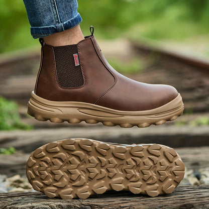 Men's Work & Safety Boots - Steel Toe Protection & Puncture Resistant – ginger-colored – view 2