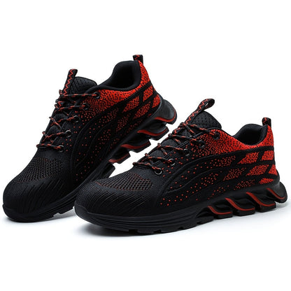 Men's Work & Safety Shoes - Breathable Mesh Lightweight for Everyday Wear – Black option – view 2