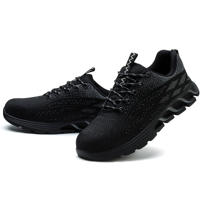 Men's Work & Safety Shoes - Breathable Mesh Lightweight for Everyday Wear – Black option – view 3