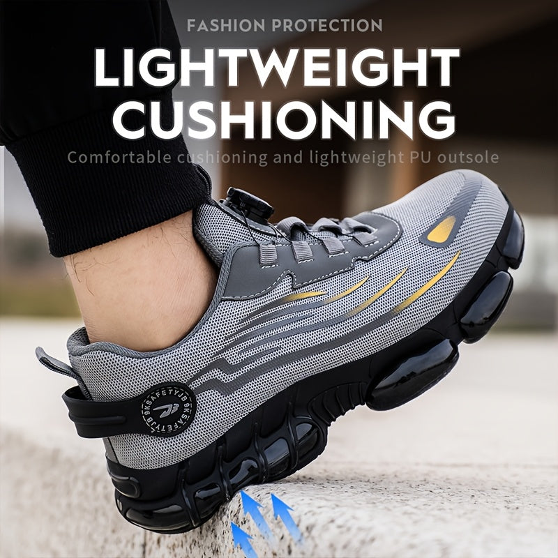 Men's Work & Safety Shoes - Breathable Mesh Non-Slip Sole for Outdoor & – view 5