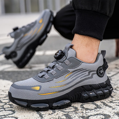 Men's Work & Safety Shoes - Breathable Mesh Non-Slip Sole for Outdoor & – view 7