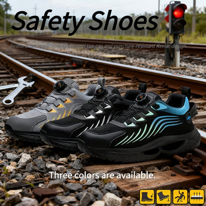 Men's Work & Safety Shoes - Non-Slip Sole for Everyday Wear – Black option – main product image