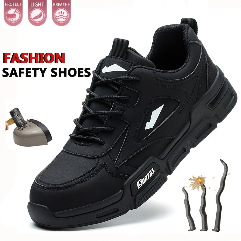 Men's Work & Safety Shoes - Non-Slip Sole for Outdoor & – Black / Slate Grey – main product image