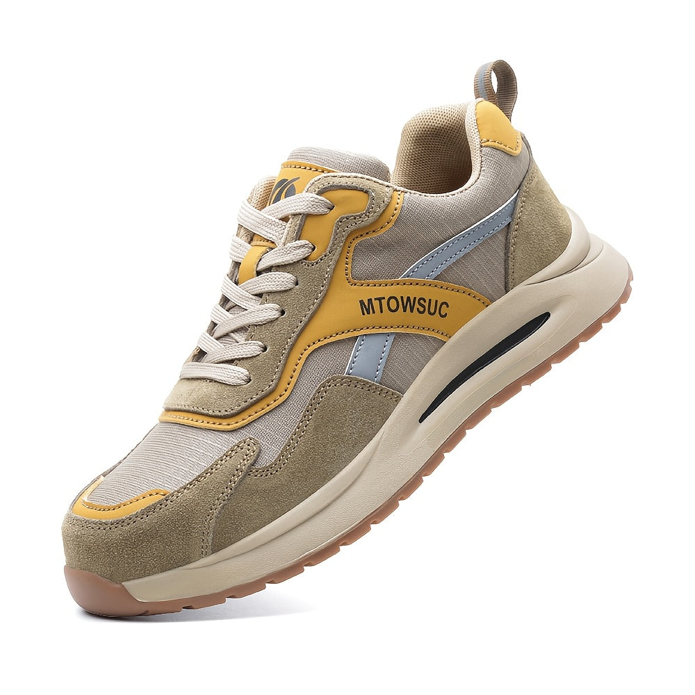 Men's Work & Safety Shoes - Non-Slip Sole for Outdoor & – Khaki / Army Green – view 2