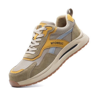 Men's Work & Safety Shoes - Non-Slip Sole for Outdoor & – Khaki / Army Green – view 2