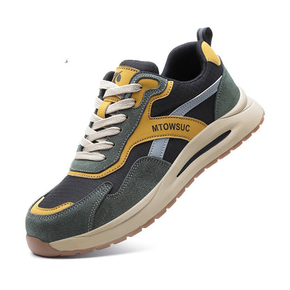 Men's Work & Safety Shoes - Non-Slip Sole for Outdoor & – Khaki / Army Green – view 4